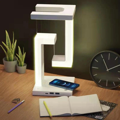 Lighteme Suspended Anti-Schwerkraft-Schreibtischlampe mit kabelloser Aufladung
