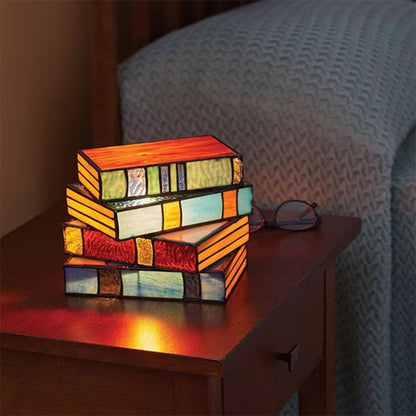 Veilleuse créative en forme de pile de livres Lighteme