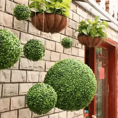 Décoration boule d'herbe simulée Lighteme - Cette plante est toujours verte ! 
