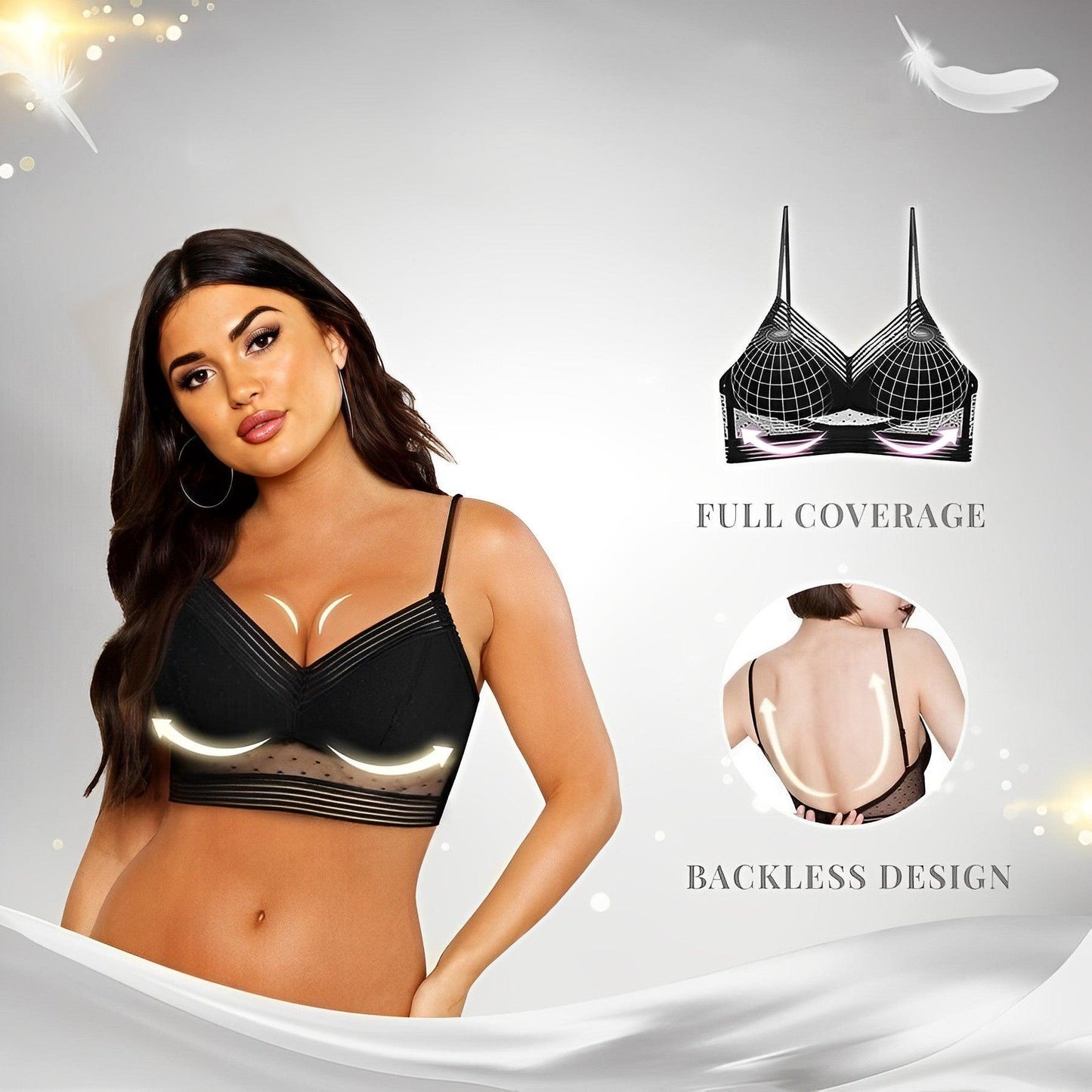 Lighteme 1+1 Free | Soutien-gorge dos nu Bon compagnon pour les robes dos nu