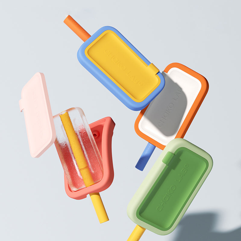 Lighteme 2-in-1-Form für Eis am Stiel mit Strohhalm aus Silikon