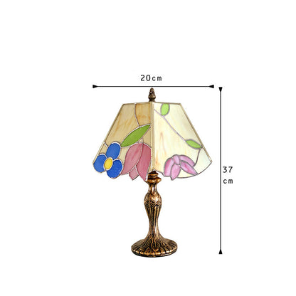 Lampe de table vintage en vitrail Lighteme