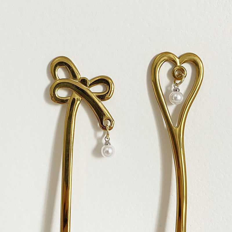 Lighteme Pearl Dessertlöffel und -gabel aus Edelstahl