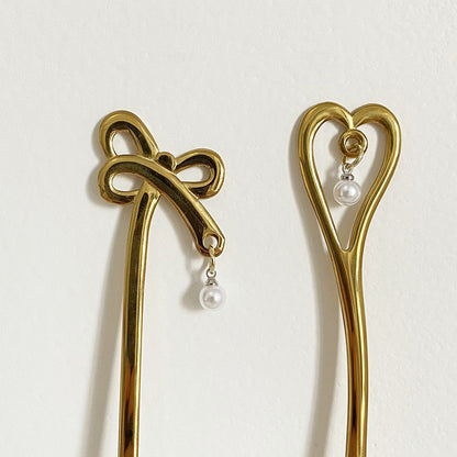 Lighteme Pearl Dessertlöffel und -gabel aus Edelstahl