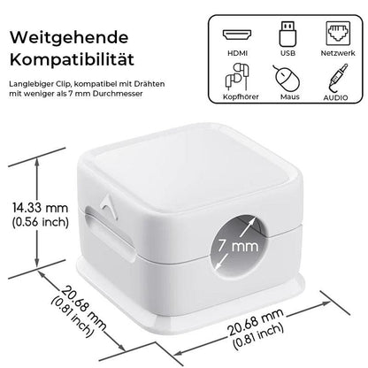 Lighteme Magnetischer Kabelaufbewahrungs-Organizer (6 Stück) 