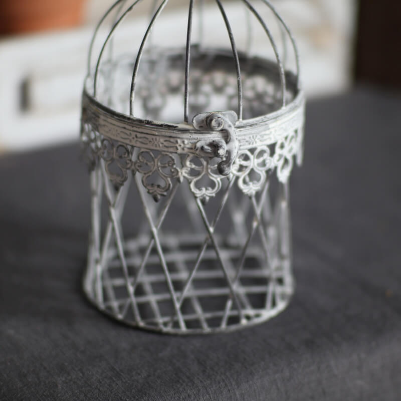 Bougeoir cage à oiseaux vintage en fer Lighteme