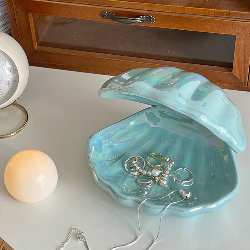 Lighteme Keramik-Nachtlampe mit Muschelperlen
