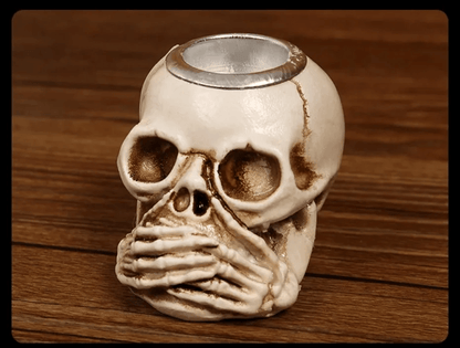 Ensemble de 3 bougeoirs en forme de crâne d'Halloween Lighteme