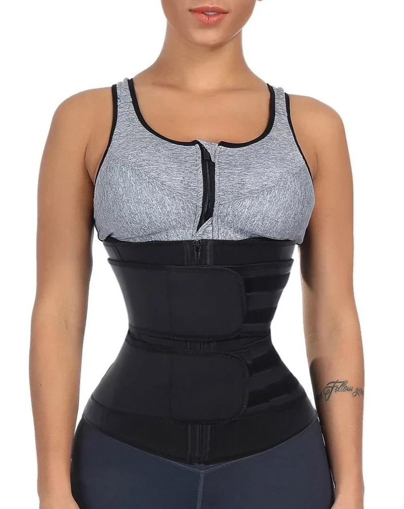 Ceinture de taille Lighteme Premium - Sangles Velcro à double compression et fermeture éclair de soutien !