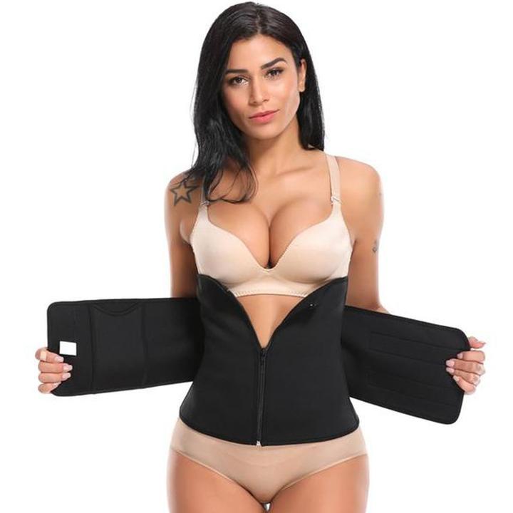 Ceinture de sudation Lighteme Fitness ~ Avec velcro et fermeture éclair !
