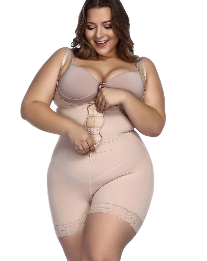 Body amincissant zippé grande taille Lighteme avec rehausseur de fesses 