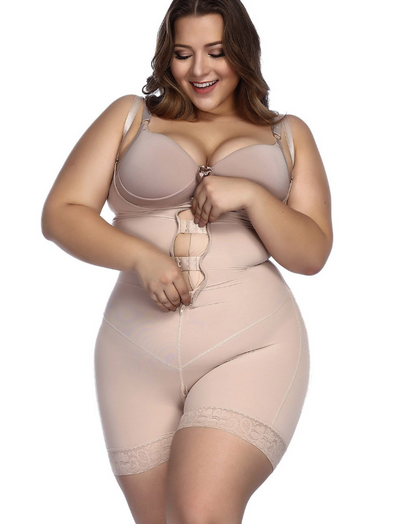 Body amincissant zippé grande taille Lighteme avec rehausseur de fesses 