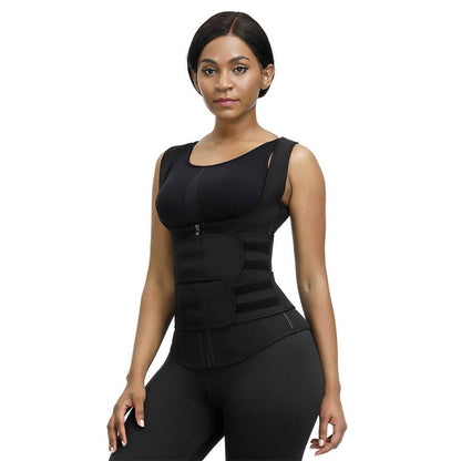 Gilet d'entraînement à la taille Lighteme Premium - Sangles de compression à double velcro avec fermeture éclair de soutien !