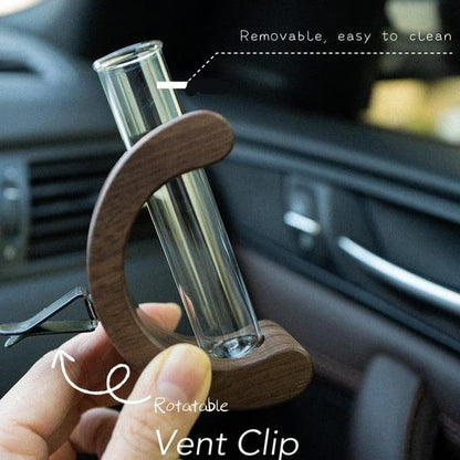 Vase à fleurs miniature en bois pour voiture compacte Lighteme