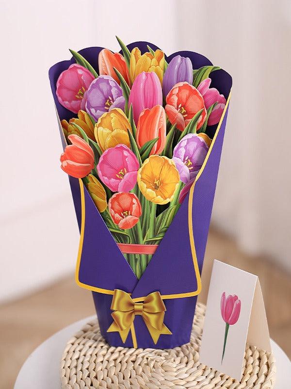 Lighteme 3D-Blumenstrauß-Grußkarte