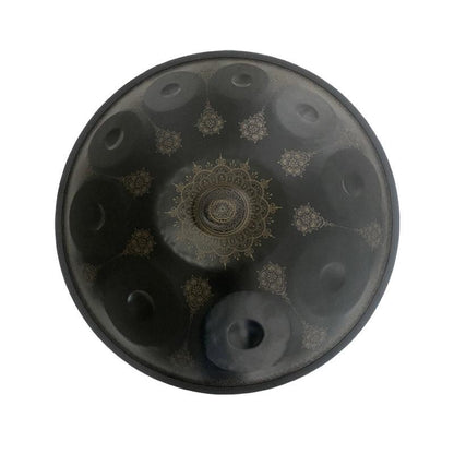 MaßgeschneiderteHandpan drums aus Nitridstahl mit Mandala-Muster, d-Moll Sabye 22 Zoll 9/10/12 Noten