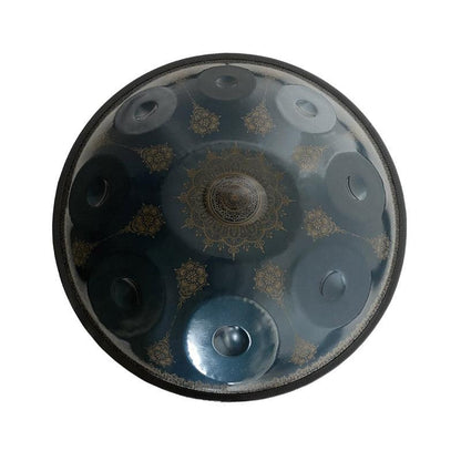 MaßgeschneiderteHandpan drums aus Nitridstahl mit Mandala-Muster, d-Moll Sabye 22 Zoll 9/10/12 Noten