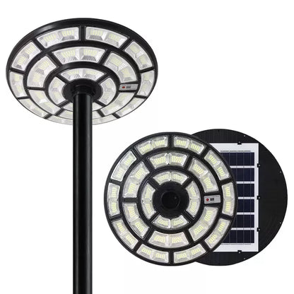 Lighteme 2500W Solar-Außenleuchte UFO Gartenmast und Wandstraßenlaternen für Haus, Hof, Bauernhäuser mit Fernbedienung