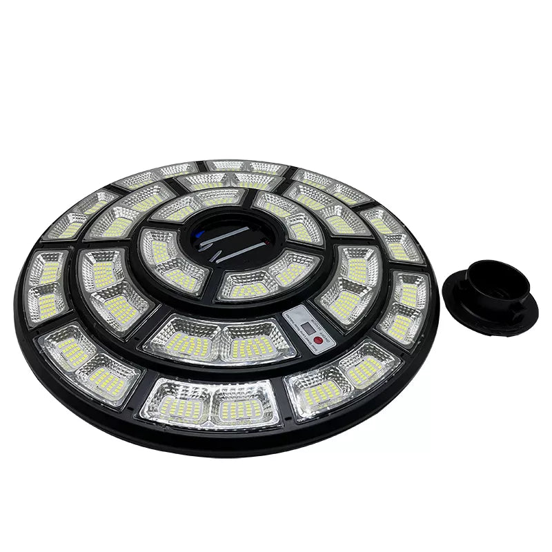 Lighteme 2500W Solar-Außenleuchte UFO Gartenmast und Wandstraßenlaternen für Haus, Hof, Bauernhäuser mit Fernbedienung