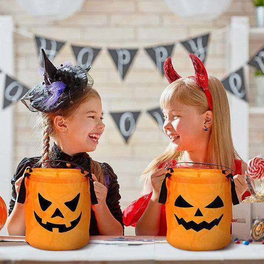 Lighteme - Seaux à citrouilles d'Halloween avec lumières LED | ACHETEZ-EN 1, OBTENEZ-EN 1 GRATUIT (2 PIÈCES)