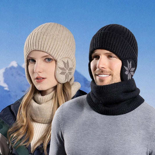 Lighteme Heatedbeanie Wintermütze, Mütze, Schal-Set, warme Strickmütze