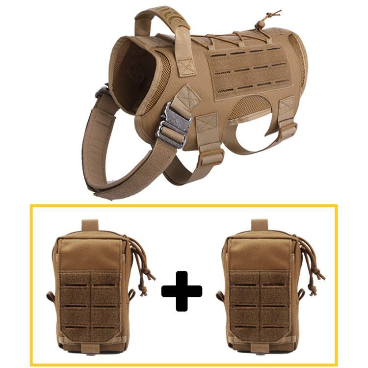 Harnais tactique en nylon pour chien Lighteme - Harnais de dressage pour chien très résistant - Sans traction - Liquidation