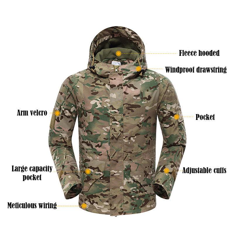 Lighteme G8 Softshell Taktische Jacke Mantel Militär Fleece Mit Kapuze