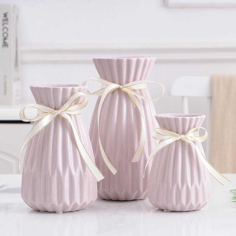 Vase en porcelaine blanche Lighteme Fashion