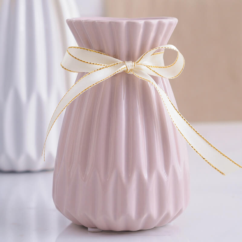 Vase en porcelaine blanche Lighteme Fashion