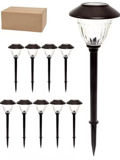 Lighteme 10er-Pack Solar-LED-Wegeleuchten für den Außenbereich, Edelstahl 
