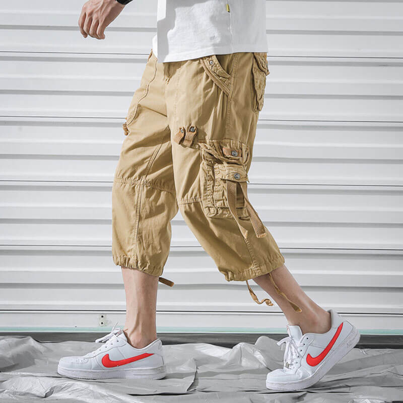 Lighteme Herren Multi Pocket Stilvolle Cargo Shorts, Wandershorts