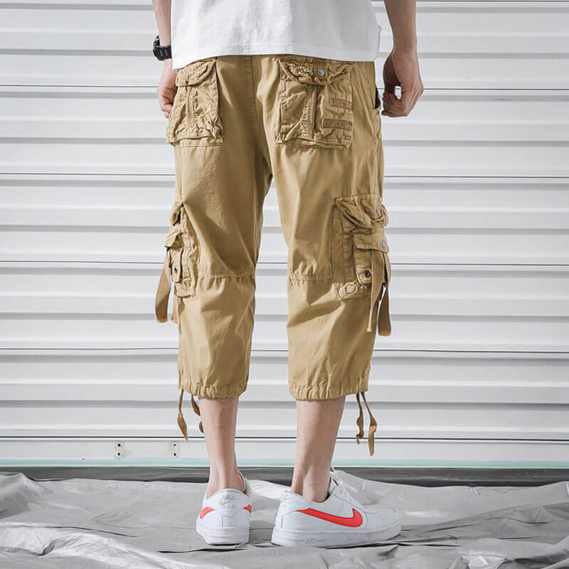 Lighteme Herren Multi Pocket Stilvolle Cargo Shorts, Wandershorts