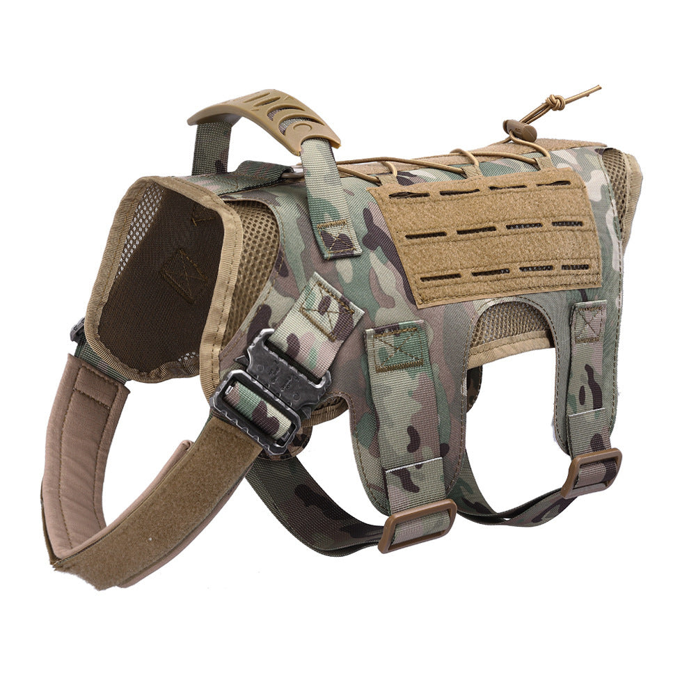 Harnais tactique en nylon pour chien Lighteme - Harnais de dressage pour chien très résistant - Sans traction - Liquidation