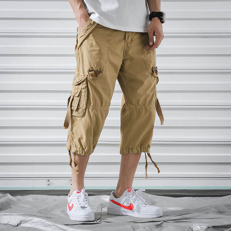 Lighteme Herren Multi Pocket Stilvolle Cargo Shorts, Wandershorts