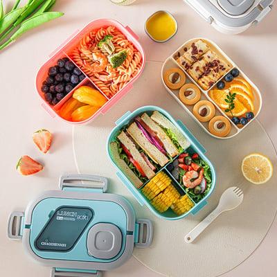 Tragbarer Lunchbehälter von Lighteme mit Fächern und Tragegriff