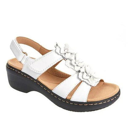 Lighteme Flache Sandalen mit Blumenmuster
