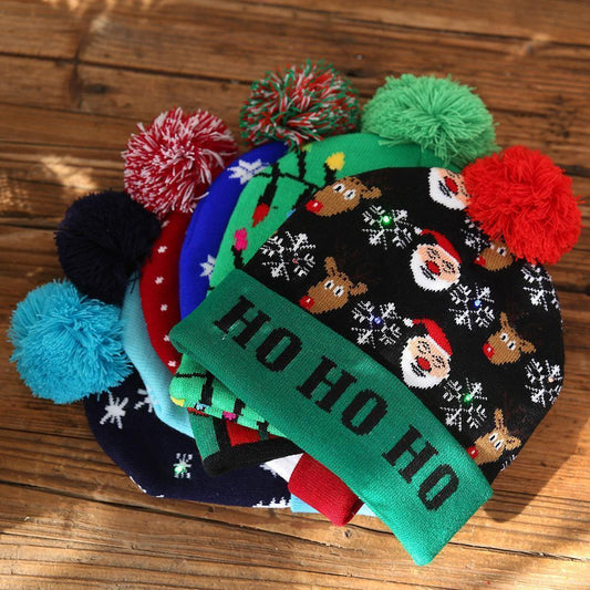 Ihrtrade Christmas LED Beanies