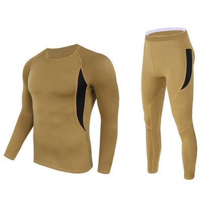 Ensemble de sous-vêtements thermiques extensibles pour hommes Lighteme, vêtements de sport tactiques