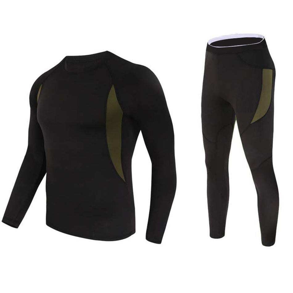 Ensemble de sous-vêtements thermiques extensibles pour hommes Lighteme, vêtements de sport tactiques