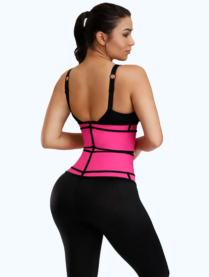 Ceinture de taille Lighteme Premium - Sangles Velcro à double compression et fermeture éclair de soutien !