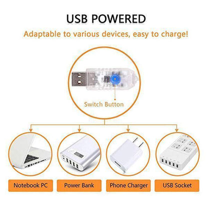 Lighteme Usb With Remote Control Light String (4 colors & 4 types)