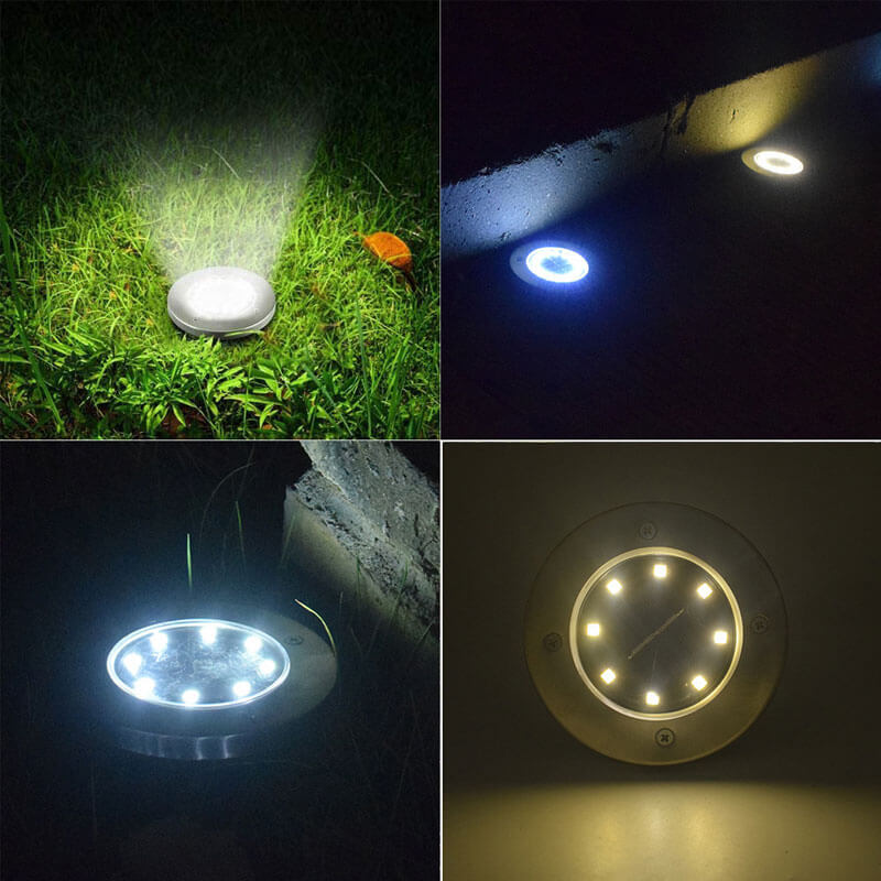 (6er-Pack) Lighteme Colorize Solarleuchten Farbwechsel-Ringleuchten im Boden 