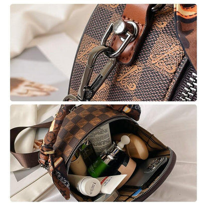 Lighteme Damen Lederhandtasche - Retro Leder Umhängetasche