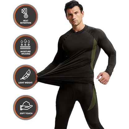 Ensemble de sous-vêtements thermiques extensibles pour hommes Lighteme, vêtements de sport tactiques