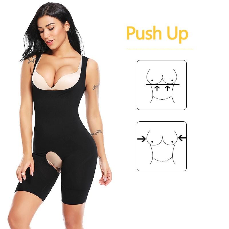 Body amincissant Lighteme - Gainant complet avec rehausseur de fesses - Accès facile à la salle de bain