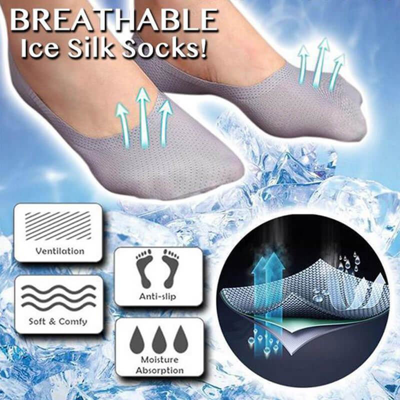 Lighteme Atmungsaktive, bequeme Socken aus Eisseide (4er-Set) (5 Farben)