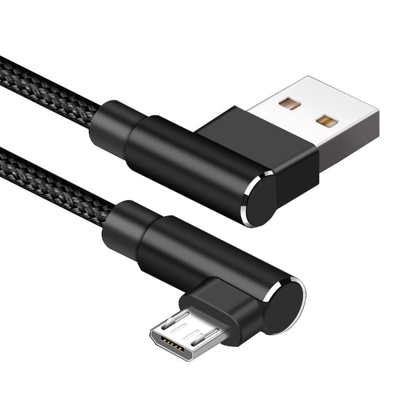Ihrtrade Titan Unbreakable 90 Degree Plug Fast Charging Cable (3 Colors & 4 Sizes) | USB c Charger
