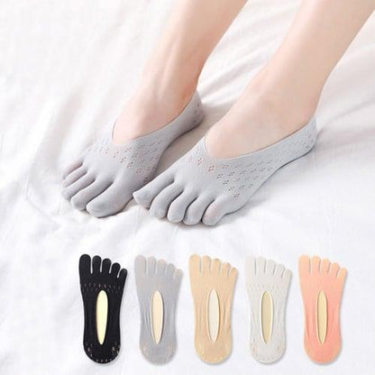 Chaussettes respirantes ultra-fines à cinq orteils Lighteme | Lot de 5 paires