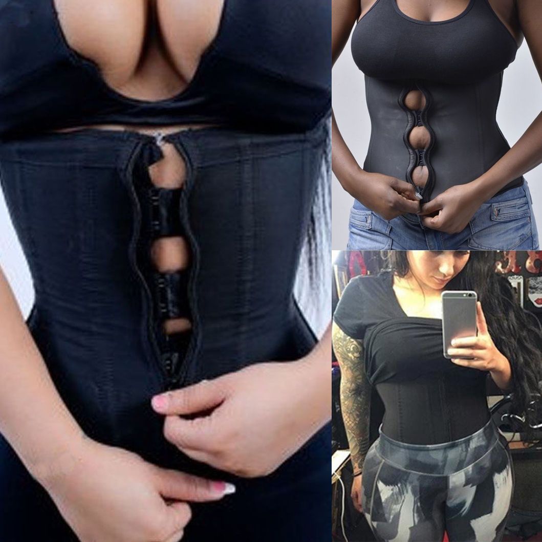 Lighteme Plus Size « Clip &amp; Zip » Waist Trainer - Body Shaper à 3 crochets et fermeture éclair ! 