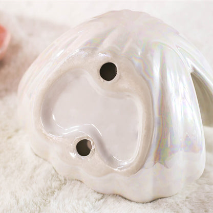Lighteme Keramik-Nachtlampe mit Muschelperlen